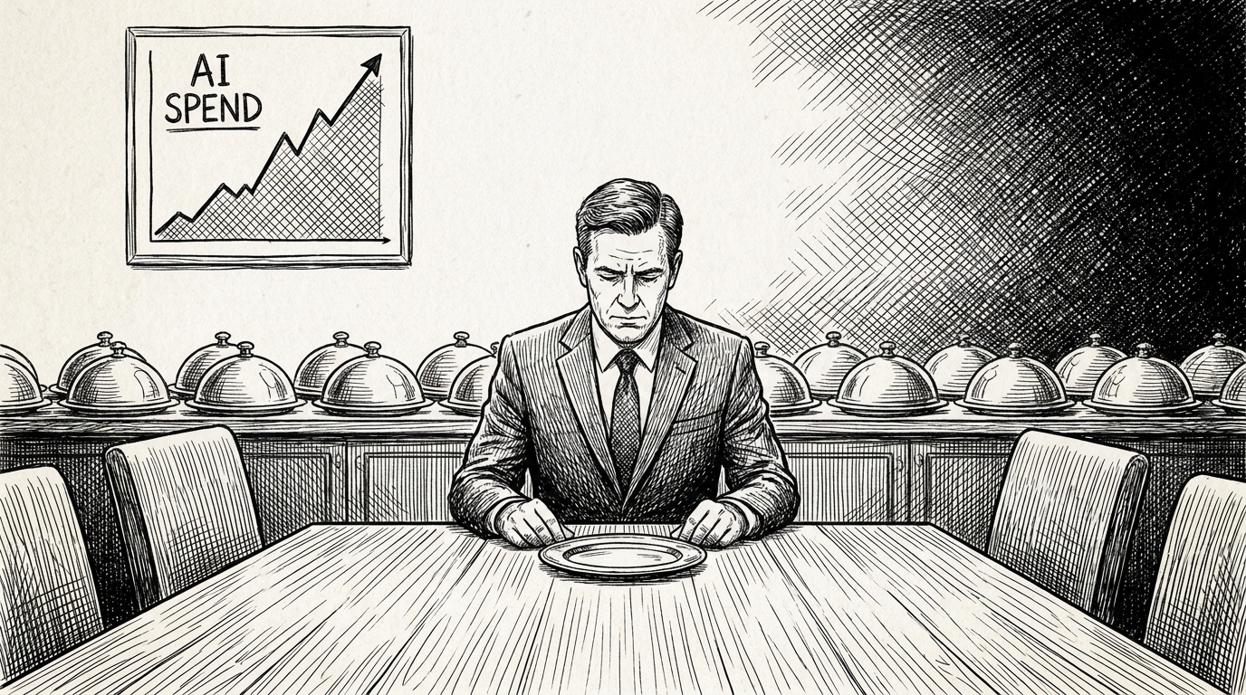 Ilustración para: Las empresas descubren que la IA cuesta más que contratar gente